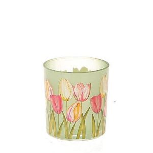 Theelichthouder Tulip groen