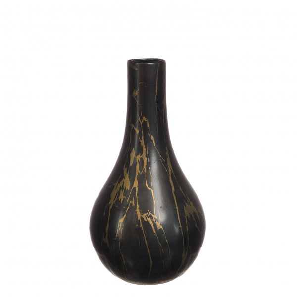 Dazzle vaas Marble zwart 26cm