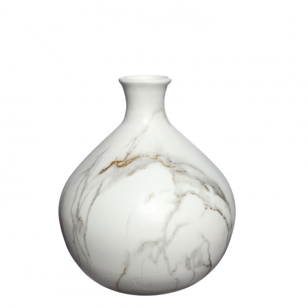 Dazzle vaas Marble wit 25cm