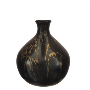 Dazzle vaas Marble zwart 25cm