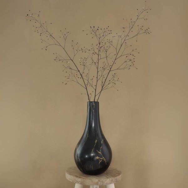 Dazzle vaas Marble zwart 26cm