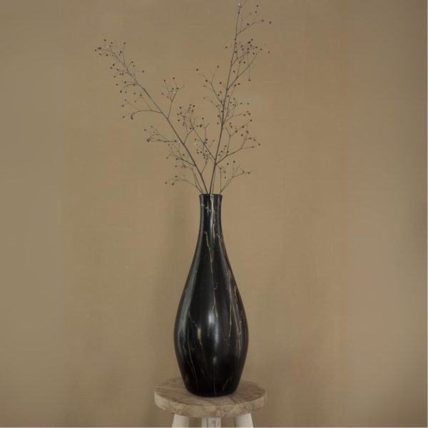Dazzle vaas Marble zwart 35cm