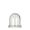 Glazen stolp hout 13cm
