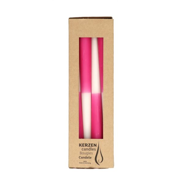 Kaars Dip dye - roze Dinerkaars Dip dye fuchsia