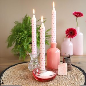 Kaars Hearts - roze sfeer