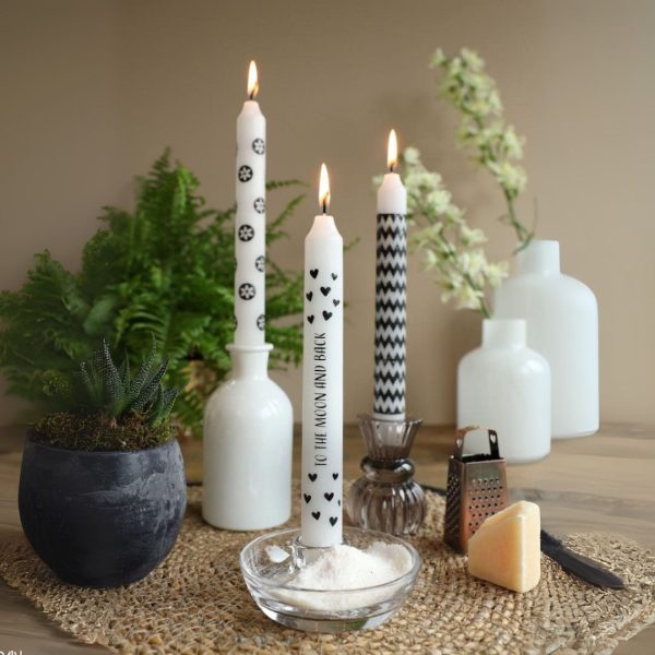 Dinerkaars Moon wit/ zwart