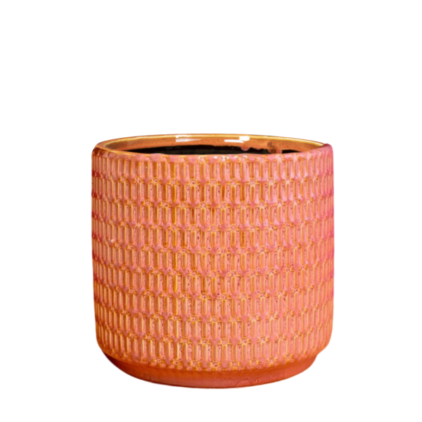 Keramische Floor bloempot roze oranje d21