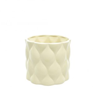 Keramische Mason bloempot creme d17cm