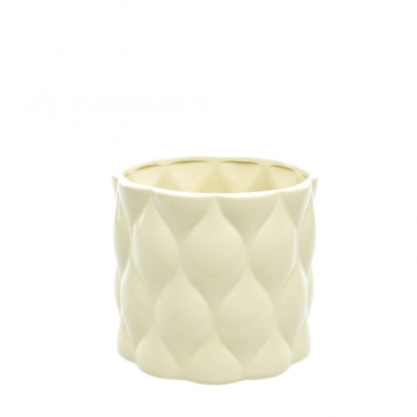 Keramische Mason bloempot creme d17cm