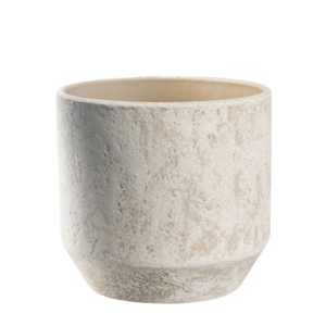 Keramische bloempot Stone beige d24cm
