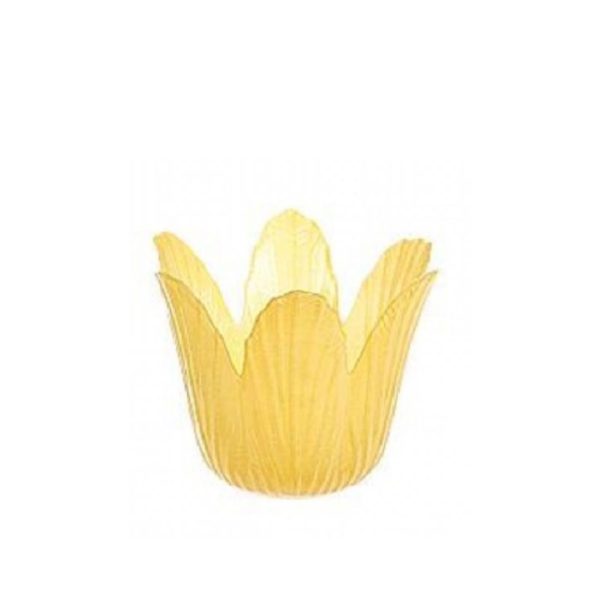 Theelichthouder Flower geel
