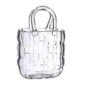 Glazen vaas Handbag transparant 19*11*28cm