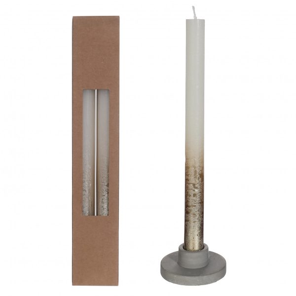 Gold spray kaarsen creme d2.1*25cm