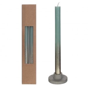 Gold spray kaarsen licht groen d2.1*25cm Gold spray kaarsen licht groen d2.1*25cm