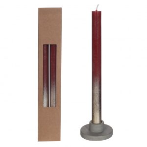 Gold spray kaarsen rood d2.1*25cm Gold spray kaarsen rood d2.1*25cm