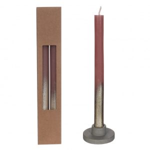 Gold spray kaarsen terra d2.1*25cm Gold spray kaarsen terra d2.1*25cm