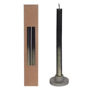 Gold spray kaarsen zwart d2.1*25cm Gold spray kaarsen zwart d2.1*25cm