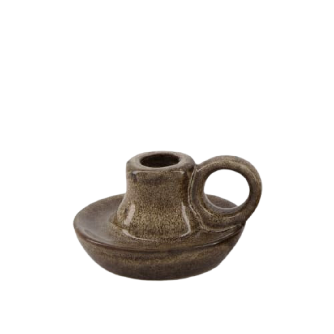 Kandelaar Earth bruin d10x6.5cm