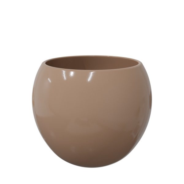 Keramiek Bolpot taupe d12.5:15*13cm