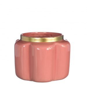 Keramiek Pouff pot roze d15*12cm Keramiek Pouff pot roze d15*12cm