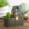 Keramiek planter huis groen 13*7*14cm - sfeerbeeld