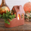 Keramiek planter huis terra 13*7*14cm - sfeerbeeld