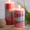 Pearlsand kaars roze_ rood sfeerfoto