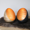 Theelichthouder Egg zwart 17cm