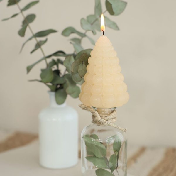 Kaars Chubby kerstboom | d07*12cm | Creme