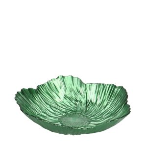 Glas Rania schaal | d25*7cm | Groen
