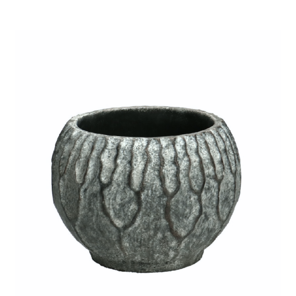 Keramiek Bowie pot d17.5*12cm grijs Keramiek Bowie pot | d17.5*12cm | Grijs