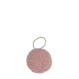 Stoffen Teddy Kerstbal | 70mm | Roze