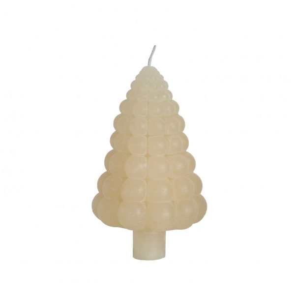 Kaars Chubby kerstboom | d07*12cm | Creme
