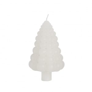 Kaars Chubby kerstboom | d07*12cm | Wit