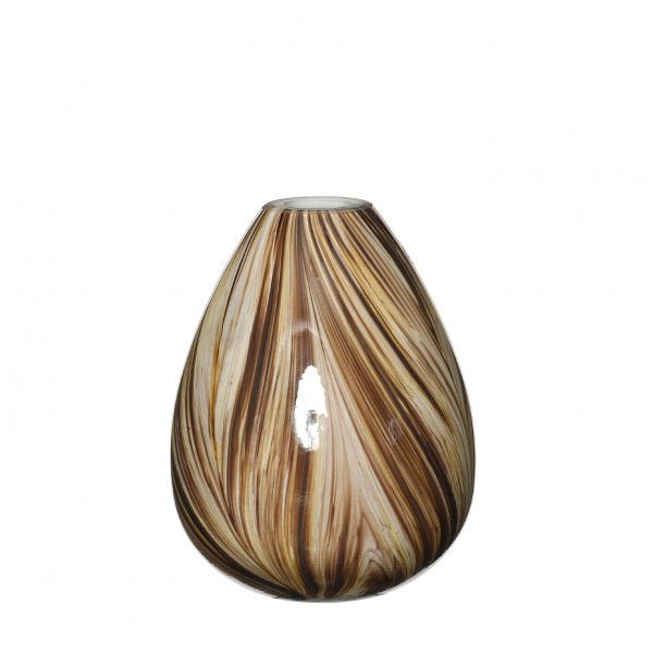 Glas Lily Twist vaas | d3/12x15cm | Bruin Glas Lily Twist vaas | d3/12x15cm | Bruin