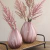 Sfeerbeeld Glas Lily Twist vaas | 15 + 20cm | Roze