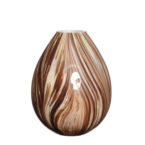 Glas Lily Twist vaas | d4/16x20cm | Bruin Glas Lily Twist vaas | d4/16x20cm | Bruin