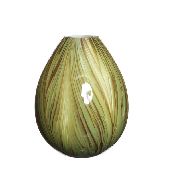 Glas Lily Twist vaas | d4/16x20cm | Groen