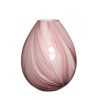 Glas Lily Twist vaas | d4/16x20cm | Roze