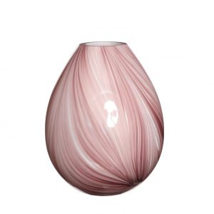 Glas Lily Twist vaas | d4/16x20cm | Roze