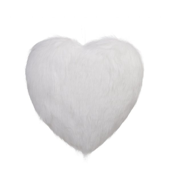 Hart Fluffy hanger | 23cm | Wit Hart Fluffy hanger | 23cm | Wit