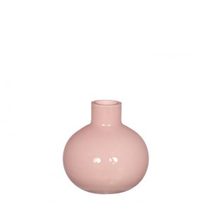 Glas Rose vaas | d2/13x13cm | Licht roze