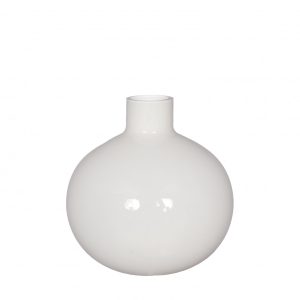 Glas Rose vaas | d2/18x18cm | Wit