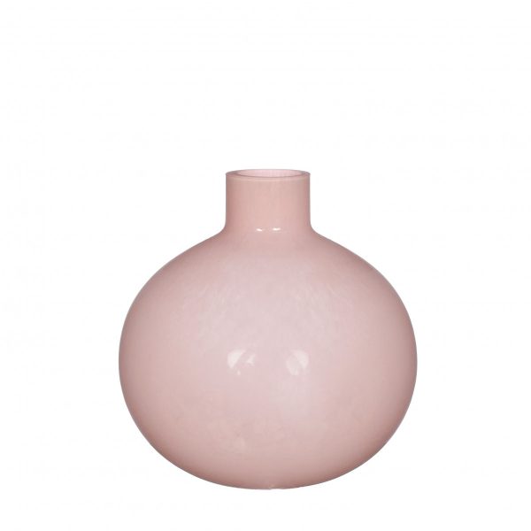 Glas Rose vaas | d2/18x18cm | Licht roze