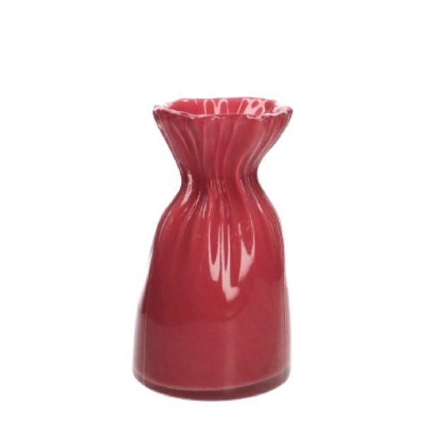Glas Ellen vaas | d12x20.5cm | Bordeaux