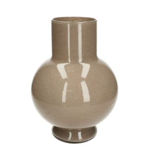 Glas Glitter vaas | d20x26cm | Beige