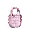 Glas Handbag vaas | 14x9.5x22cm | Roze