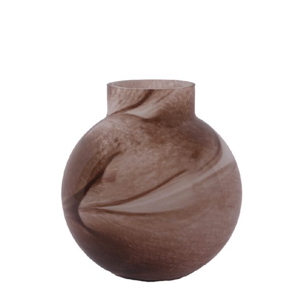 Glas Vienna vaas | d20x22cm | Bruin Glas Vienna vaas | d20x22cm | Bruin