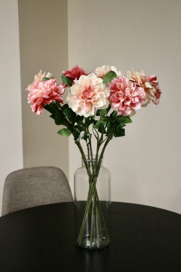 Zijden bloemen Soft Romance boeket _ d40x70cm _ Perzik