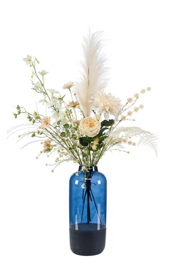 Zijden bloemen Perfect Flow XL boeket | d40x100cm | Creme